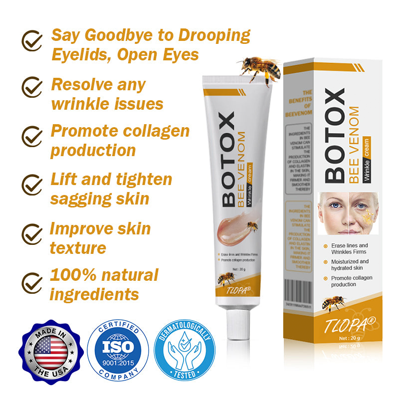 👨⚕️ Made and Shipped from USA✅ TLOPA® Botox Bee Venom Wrinkle Removal Cream- LAST DAY 80% OFF