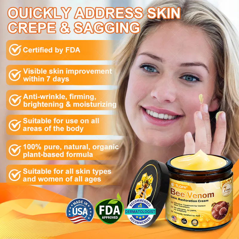 Made and Shipped from USA ✨ TLOPA® Bee Venom Skin Restoration Cream ⏰ LAST DAY 80% OFF💖💖