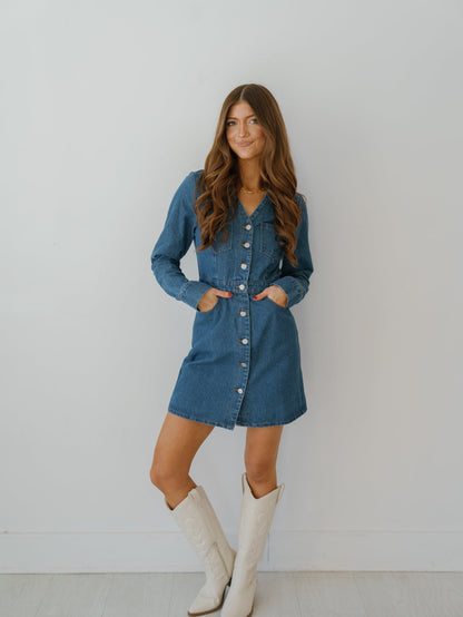 Simone Denim Dress - FINAL SALE