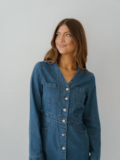 Simone Denim Dress - FINAL SALE
